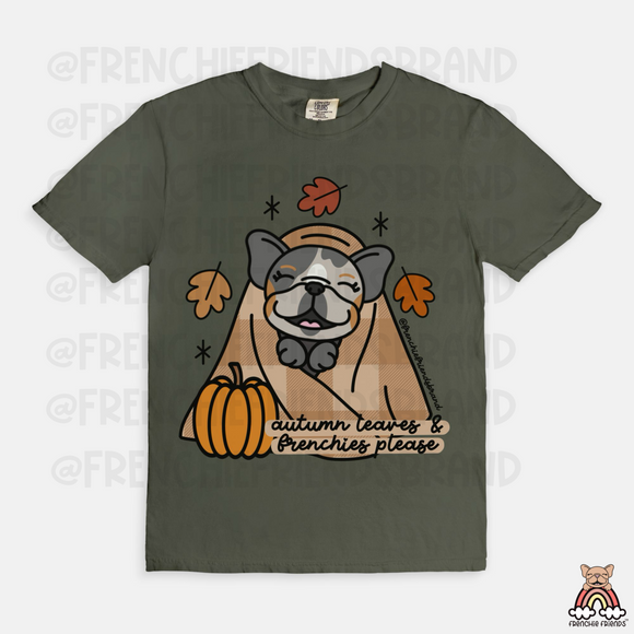 Autumn Leaves & Frenchies Please Tee