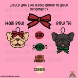 Felt Embroidered Frenchie Ornament