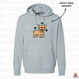 Lucky Little Frenchie Embroidered Hoodie (Select Your Frenchie)