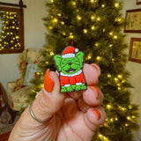 Grumpy Christmas Frenchie Shoe Charm