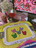 Candy Heart Frenchies Embroidered Crewneck