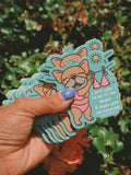 I Just Want To Go To The Beach & Hang With My Frenchie  Single Stickers