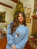 My Frenchie Melts My Heart Embroidered Crewneck
