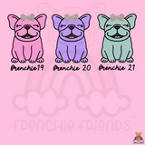 Frenchie Mom Pocket Logo  Embroidered Full Length Zippered Hoodie