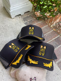 Frenchie Outline Mesh Snap Back Hat