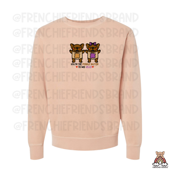 You're The Peanut Butter To My Jelly Embroidered Crewneck