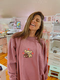 Beary In Love Embroidered Crewneck
