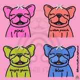 Color Me Frenchies Embroidered Tote Bag
