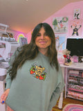 Love Grows Where Frenchies Go Embroidered Boxy Crewneck