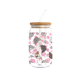 Leopard Frenchies 16 Oz Glass Can