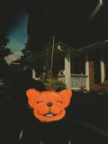 Pumpkin Frenchie Rear View Mirror Tie On Charm