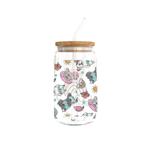Beach Bum 16 Oz Glass Can