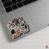 Frenchie Planters Holographic Single Stickers