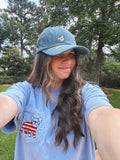 Denim Navy Frenchies Unstructured Embroidered Hat