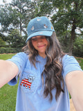 Denim Navy Frenchies Unstructured Embroidered Hat