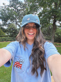 Denim Navy Frenchies Unstructured Embroidered Hat