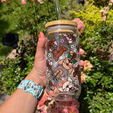 Coffee & Frenchies 16 Oz Glass Can