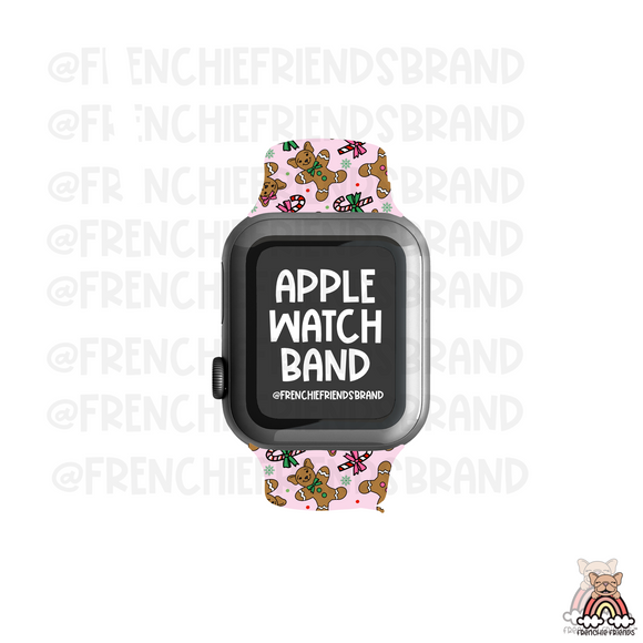 Gingerbread Frenchie Apple Watch Band