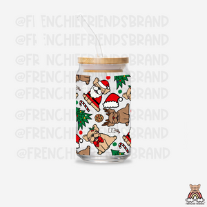 Frenchies Of The North Pole 16 Oz Glass Can