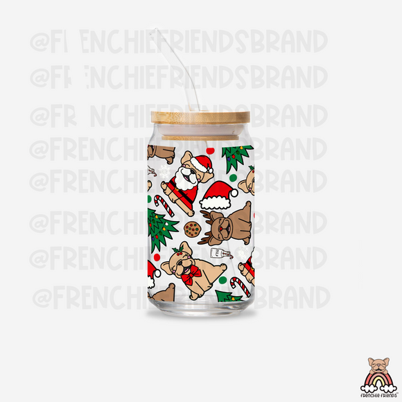 Frenchies Of The North Pole 16 Oz Glass Can