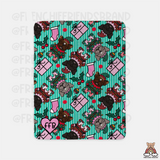Holly Jolly Frenchiemas Sherpa Blanket