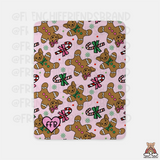 Gingerbread Frenchies Sherpa Blanket