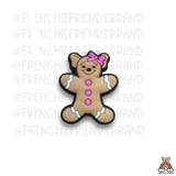 Gingerbread Frenchie Shoe Charm