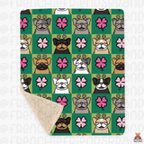 Lucky Is Having A French Bulldog Sherpa Blanket