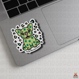 Luckiest Frenchie Mama Single Stickers