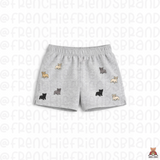 Frenchie Lovers Cozy Embroidered Fleece Shorts