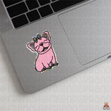 Pink Frenchie Single Stickers