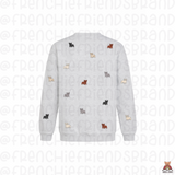 Frenchie Lovers Cozy Embroidered Crewneck Sweater