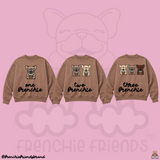 Iced Latte Frenchie Embroidered Boxy Crewneck (Select Your Frenchie)