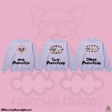 Frenchie Spring Embroidered Ladies Midweight Crewneck ( Select Your Frenchie)