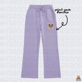 Frenchie Spring Embroidered Wide Leg Pant ( Select Your Frenchie)
