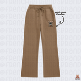 Iced Latte Frenchie Embroidered Wide Leg Pant ( Select Your Frenchie)