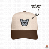 Select Your Frenchie Five Panel Canvas Embroidered Hat