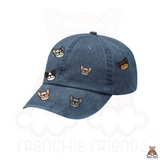 Denim Navy Frenchies Unstructured Embroidered Hat
