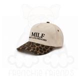 Man I Love Frenchies Leopard Embroidered Hat