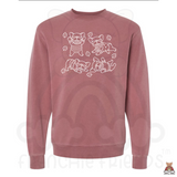 FALLin in love with frenchies Embroidered Crewneck