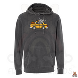Frenchie Skeleton Taxi Embroidered Hoodie