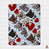 Frenchie Cupid Has Struck Again Sherpa Blanket