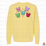 Candy Heart Frenchies Embroidered Crewneck