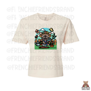 Home Is Where My Plants & Frenchies Are Conservative Cropped Tee
