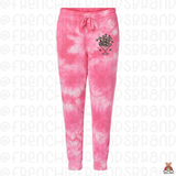 Frenchtini Frenchie Love Embroidered Tie Dye Joggers