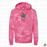 Frenchtini Frenchie Love Embroidered Tie Dye Hoodie