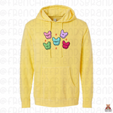 Candy Heart Frenchies Embroidered Hoodie