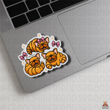 Croissant Frenchies Single Sticker