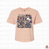 Hydrangea Frenchies Conservative Cropped Tee (Boxy)