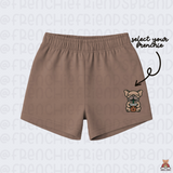 Iced Latte Frenchie Embroidered Fleece Shorts (Select Your Frenchie)